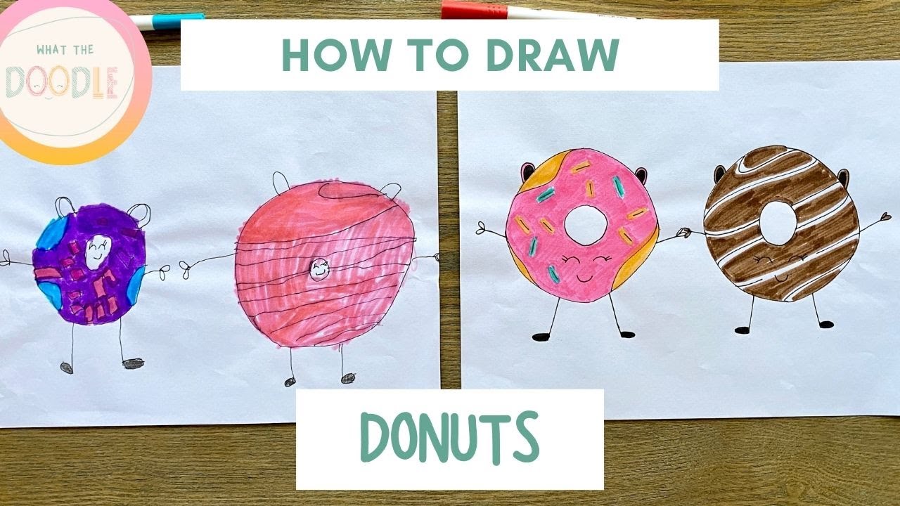 How to Draw Happy Donut Friends | What the Doodle
