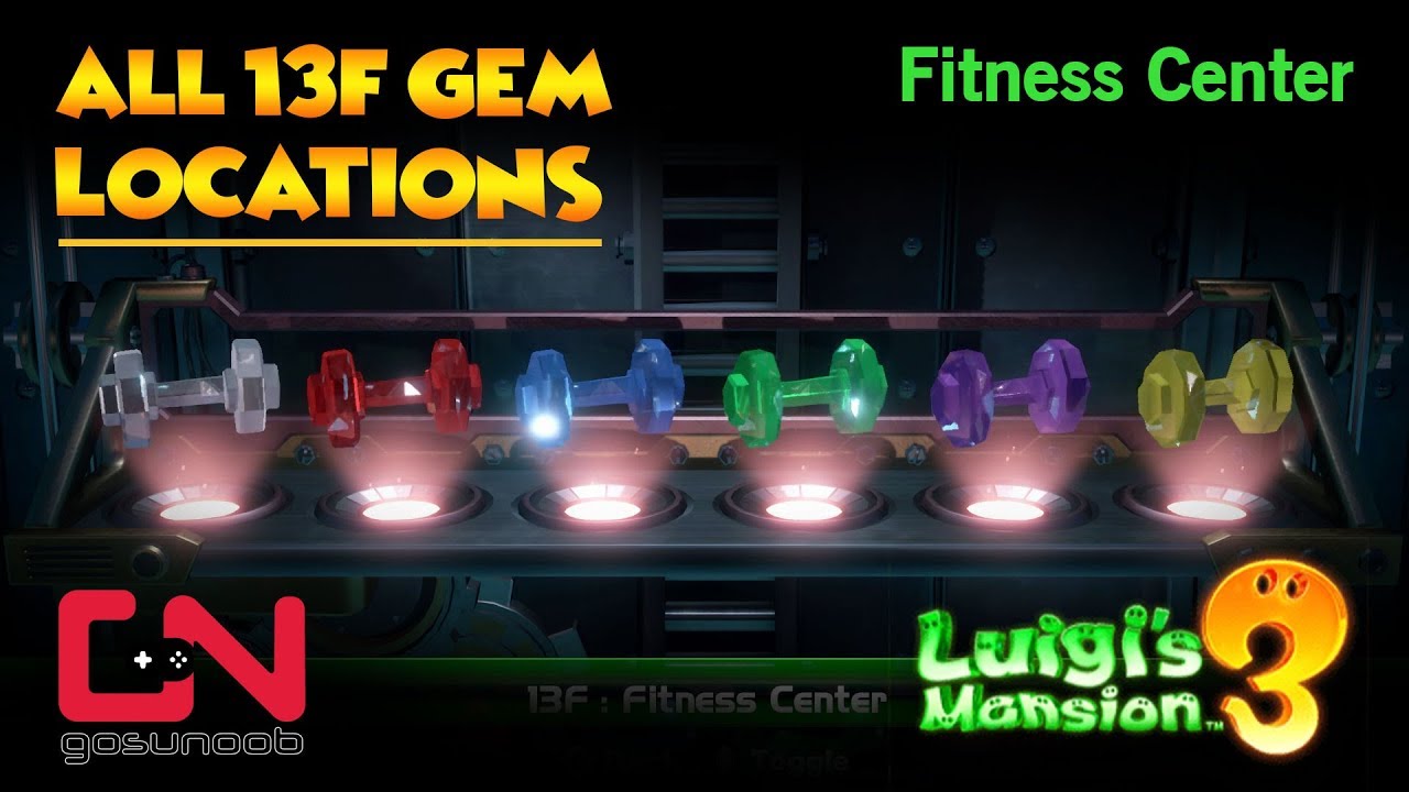 Luigi's Mansion 3 All 13F Gem Locations - Fitness Center Gems