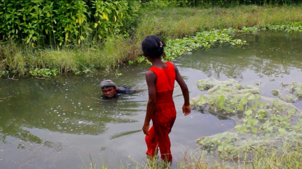 Best Cast Net Fishing || The Most Fish Catching In Village Small River ||