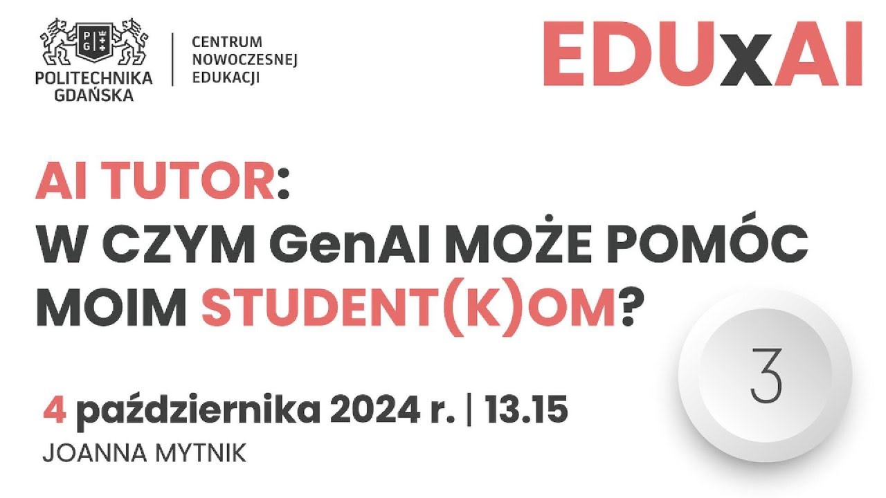 EDUxAI: AI tutor | Jonana Mytnik | 4.10.2024 | CNE PG