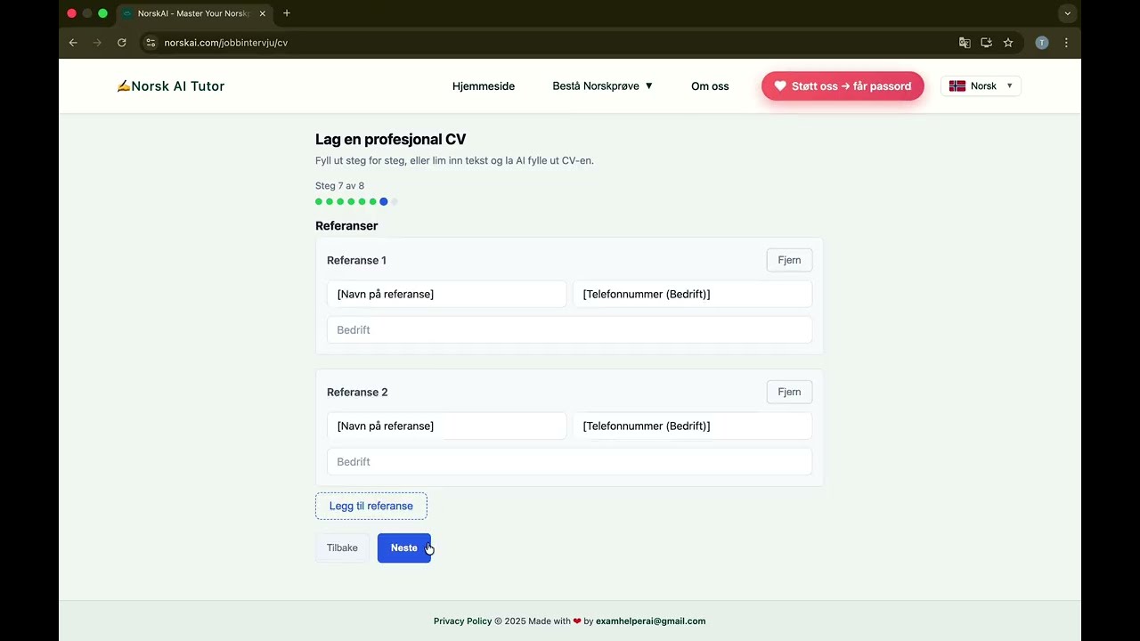 Bestå prøveintervju