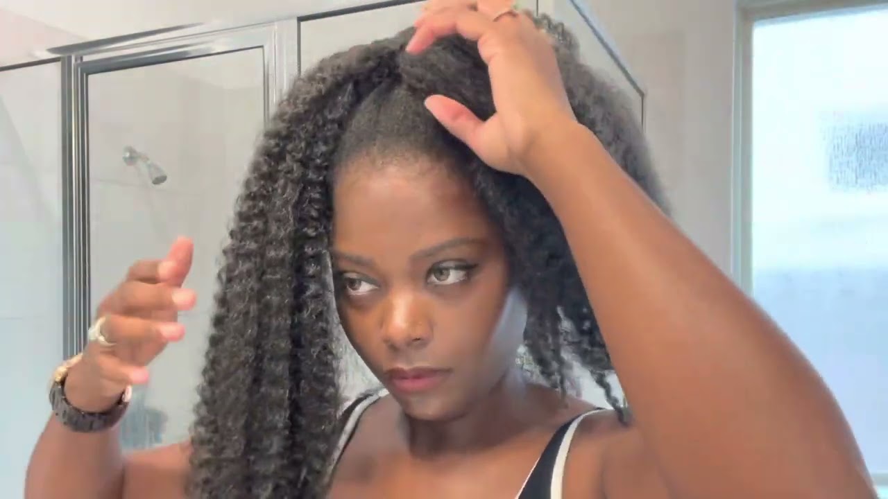 High bun using Marley hair