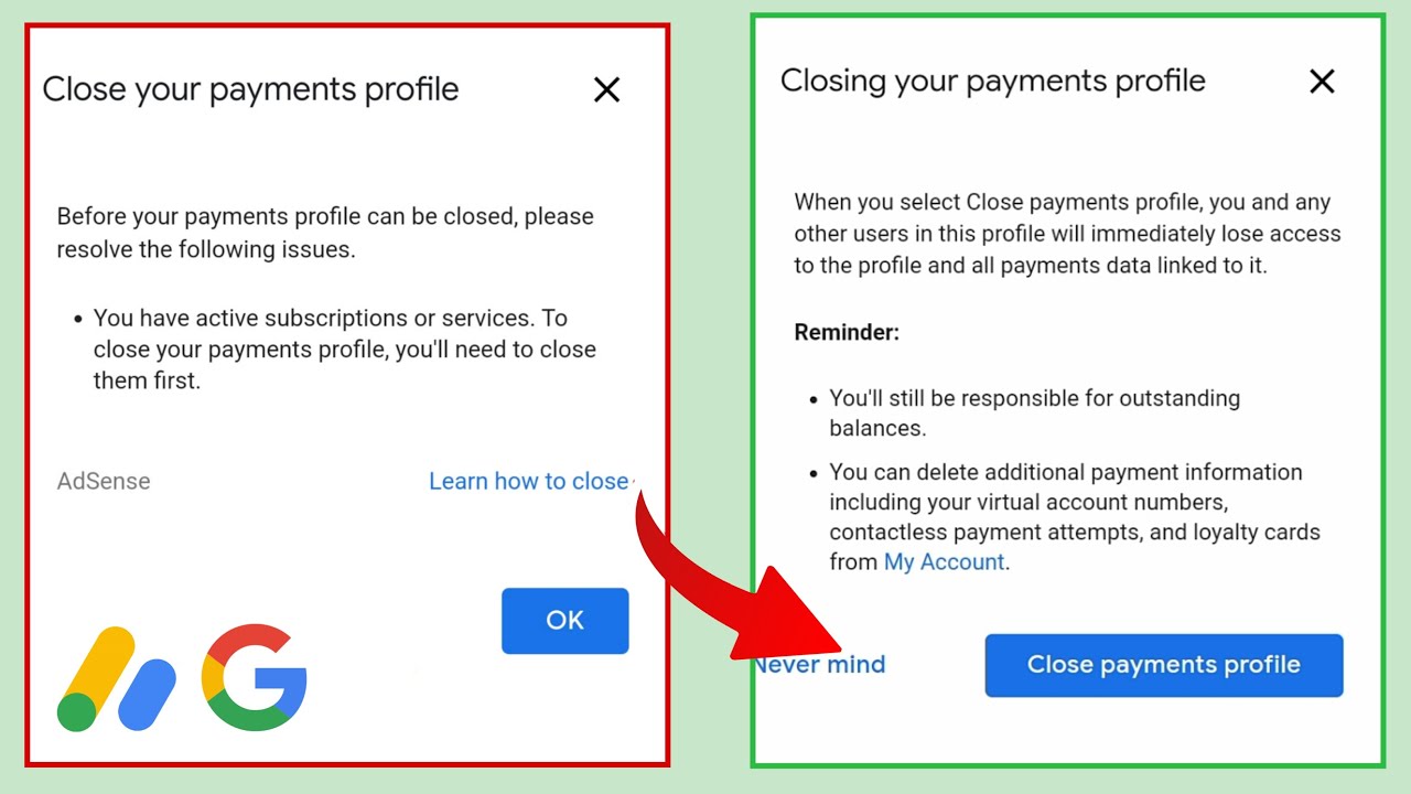 How To Solve Close Payments Profile Problem | You have Active Subscriptions or Services in Tamil