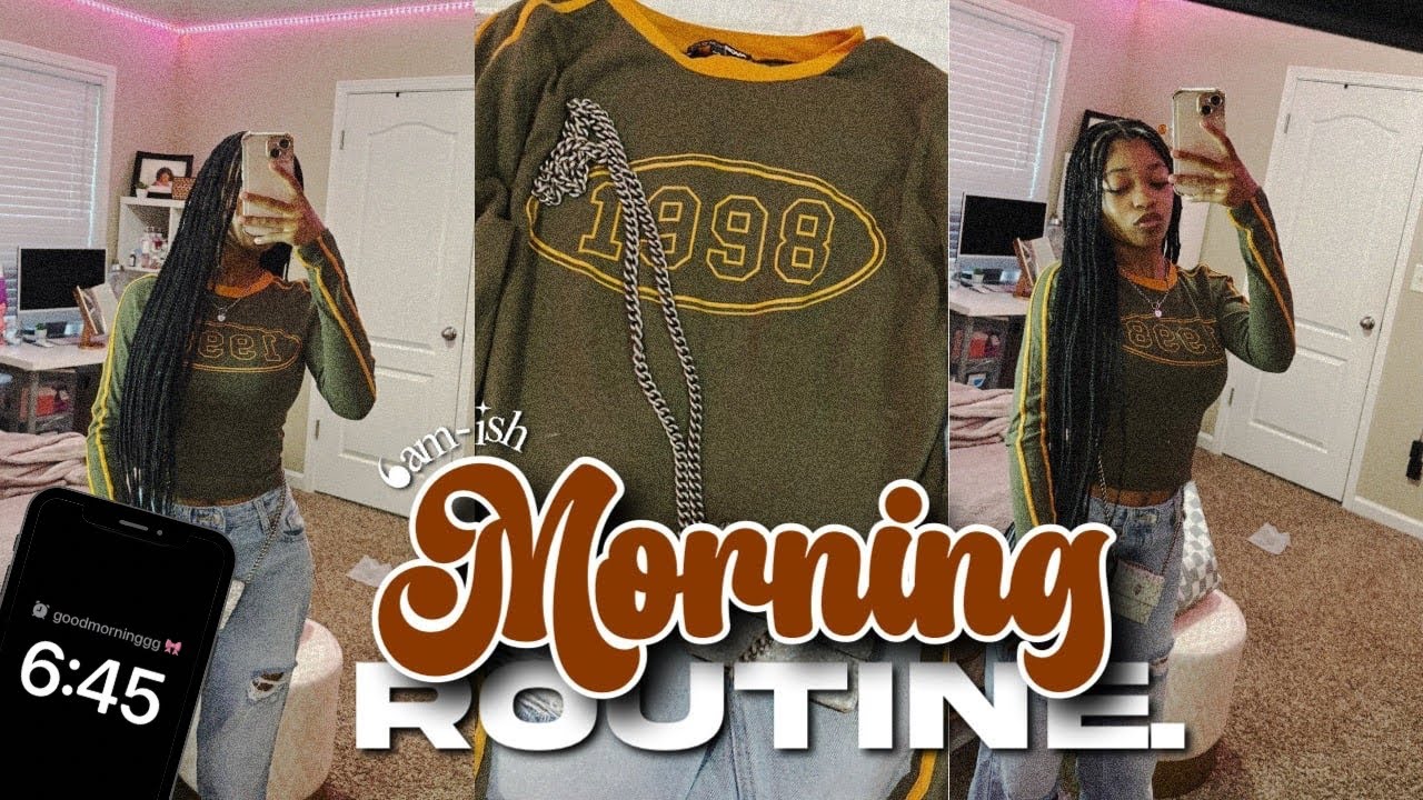 MY 6AM HIGHSCHOOL MORNING ROUTINE || grwm, ootd, chit-chat, skincare, and more!