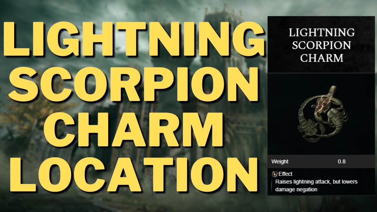 Elden Ring - Lightning Scorpion Charm Talisman Location - Lightning damage is increased by 12%!