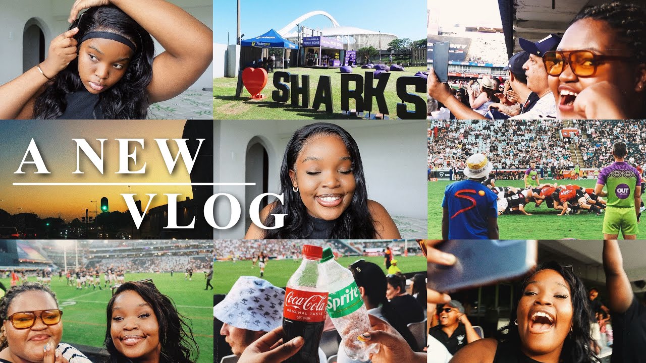 A DAY IN THE LIFE: grwm, Durban vlog, Sharks game, saw Etzebeth! | South African Youtuber