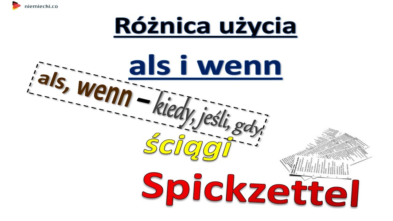 Wenn i Als - Ściąga + ćwiczenia - Niemiecki dla początkujących #16