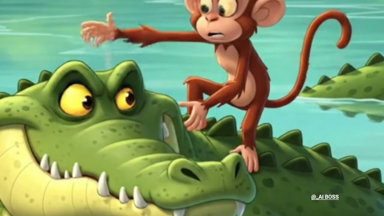 Moral Story | मगरमच्छ और बंदर 🐊🐒|| Monkey and Crocodile Story ||चालाक बंदर और धोखेबाज़ मगरमच्छ || 