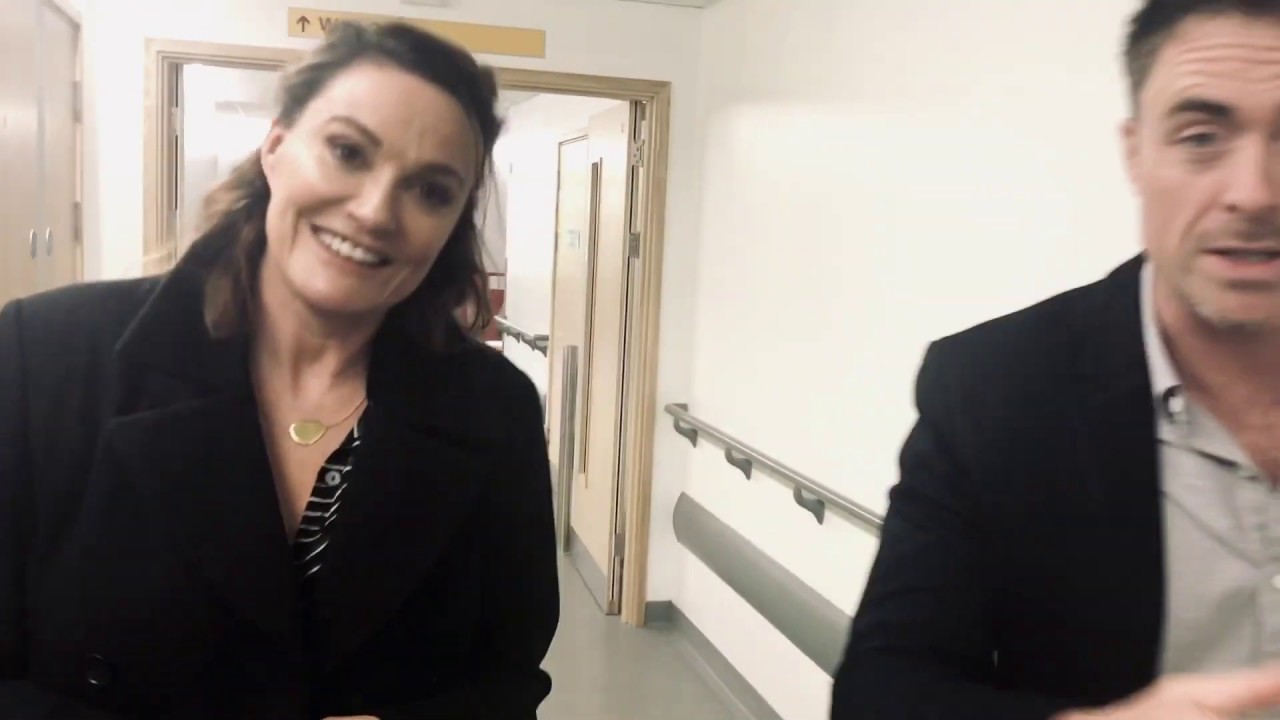Sarah Parish & James Murray tour of brand new Children's A&E at Southampton Hospital