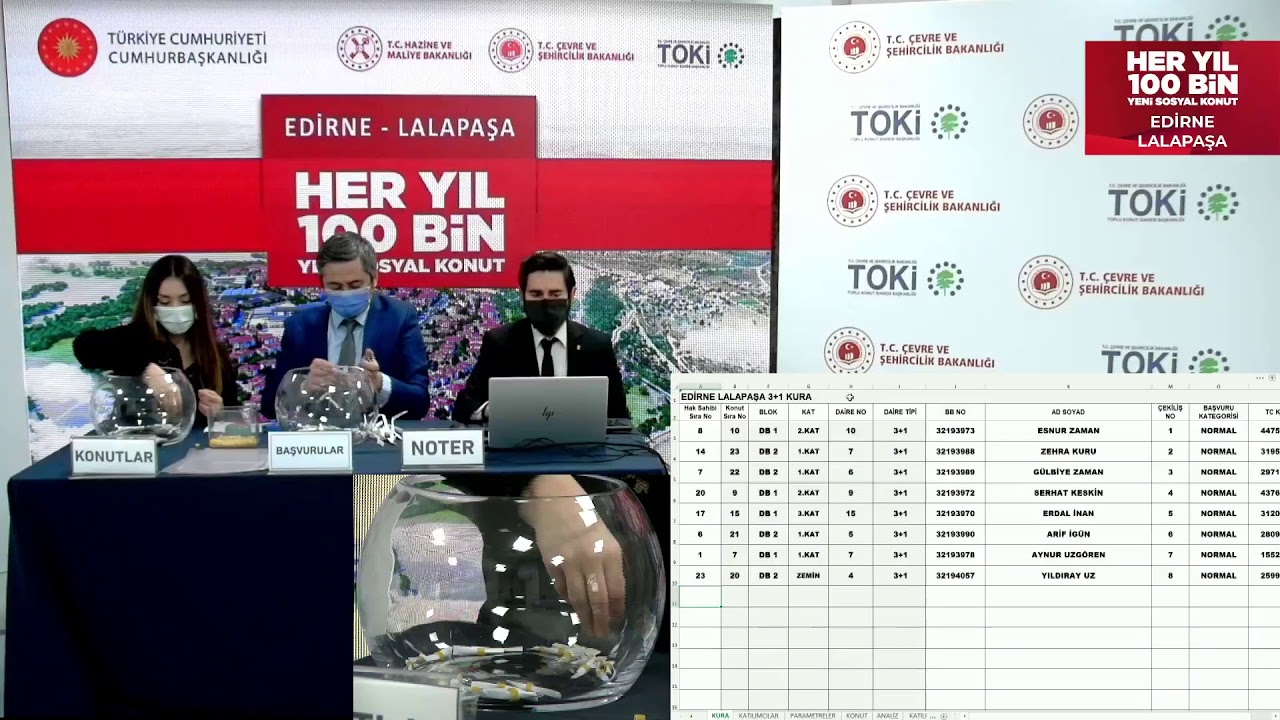 100 Bin Yeni Sosyal Konut/ Edirne Lalapaşa Projemizin Kurası Başlıyor