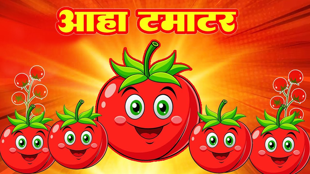 आहा टमाटर - Aaha Tamatar Bade Mazedar | Hindi Nursery Rhymes And Kids Song | Anaya Rhymes