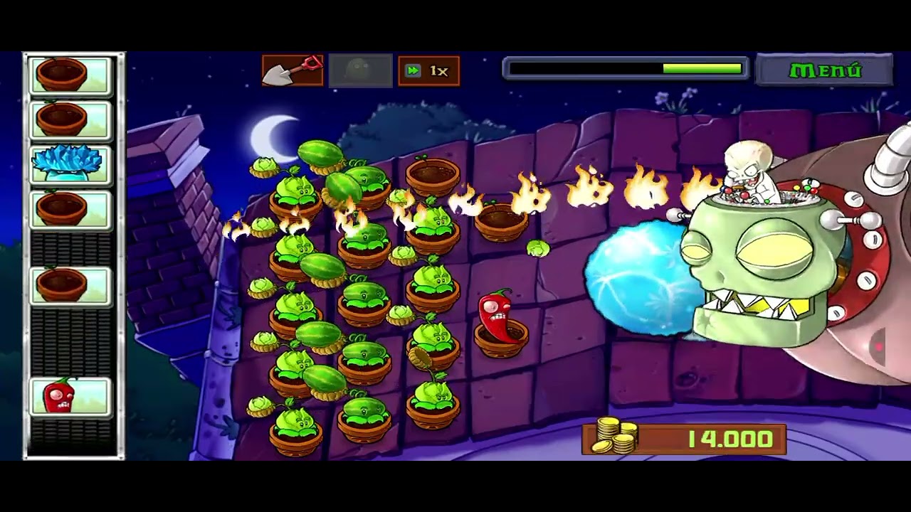 Benja1552  Vs dr. Zombie completando pvz
