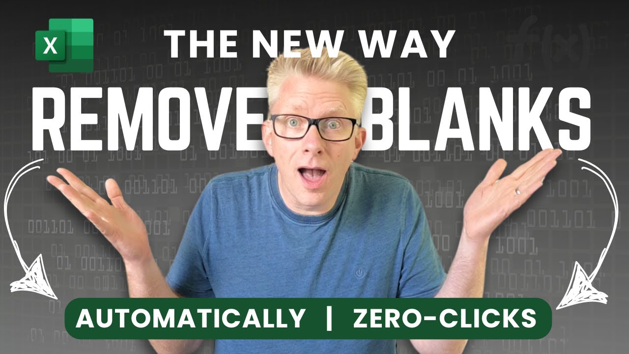 The NEW way to remove blank rows in Excel... ZERO CLICKS!!! 💥