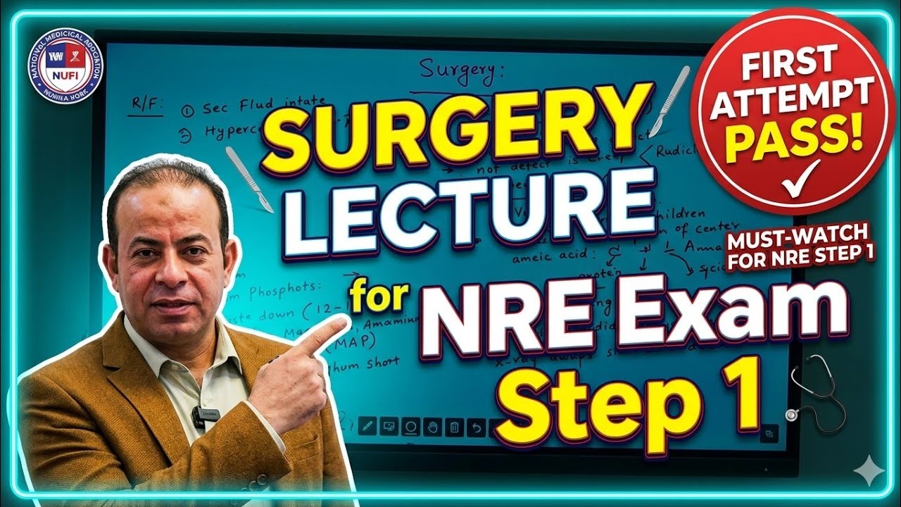 Surgery Lecture 9 for NRE Step 1 || NRE Exam || PMC Pakistan Medical Commission || Dr Sadiq Ali