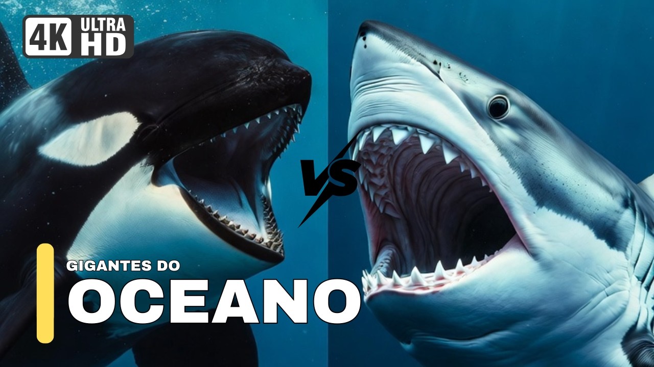 Gigantes do Oceano: Baleia, Tubarão Branco, Orca e Cachalote | Documentário Selvagem