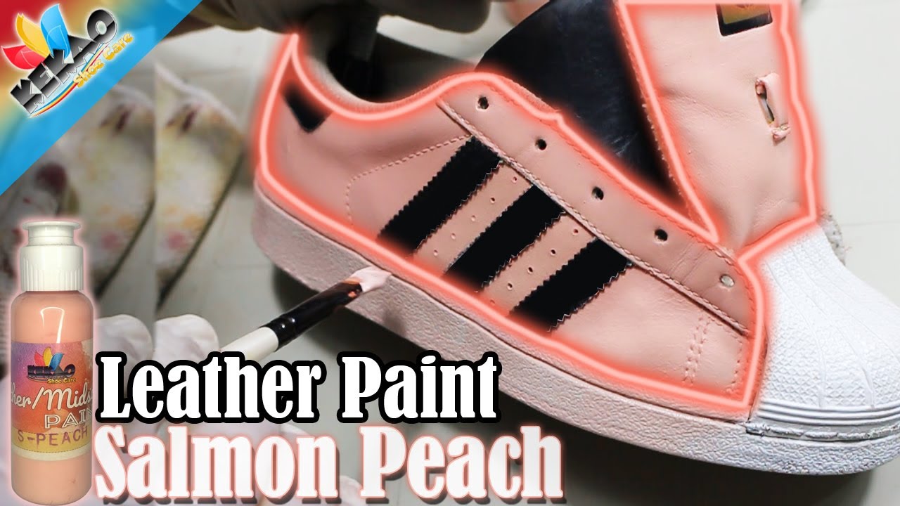 How to Customize Adidas Superstar | Kekao Leather Paint | Salmon Peach