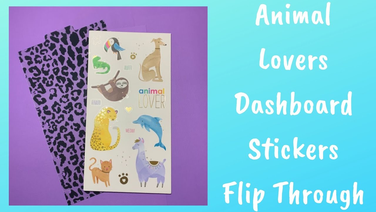 Animal Lovers Happy Planner Dashboard Sticker Flip Through