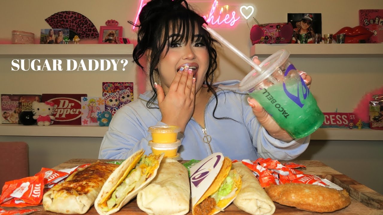 Tacobell Mukbang 🌮 ✿ Манчи-понедельник ✿ Я ДАЛ СВОЕМУ SD САХАР? 🍭🧁🍫