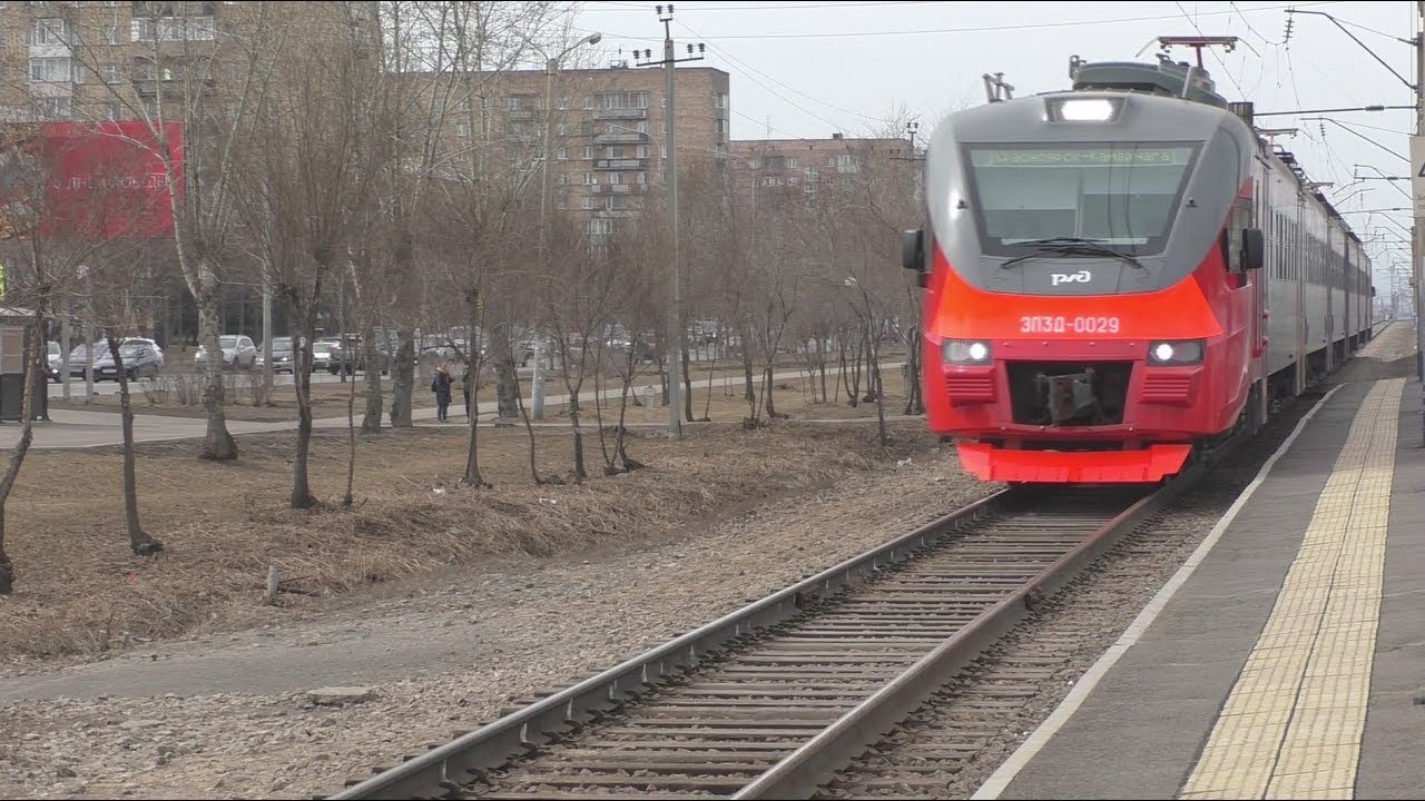 Поездка в электропоезде Эп3д на 4123 киллометр