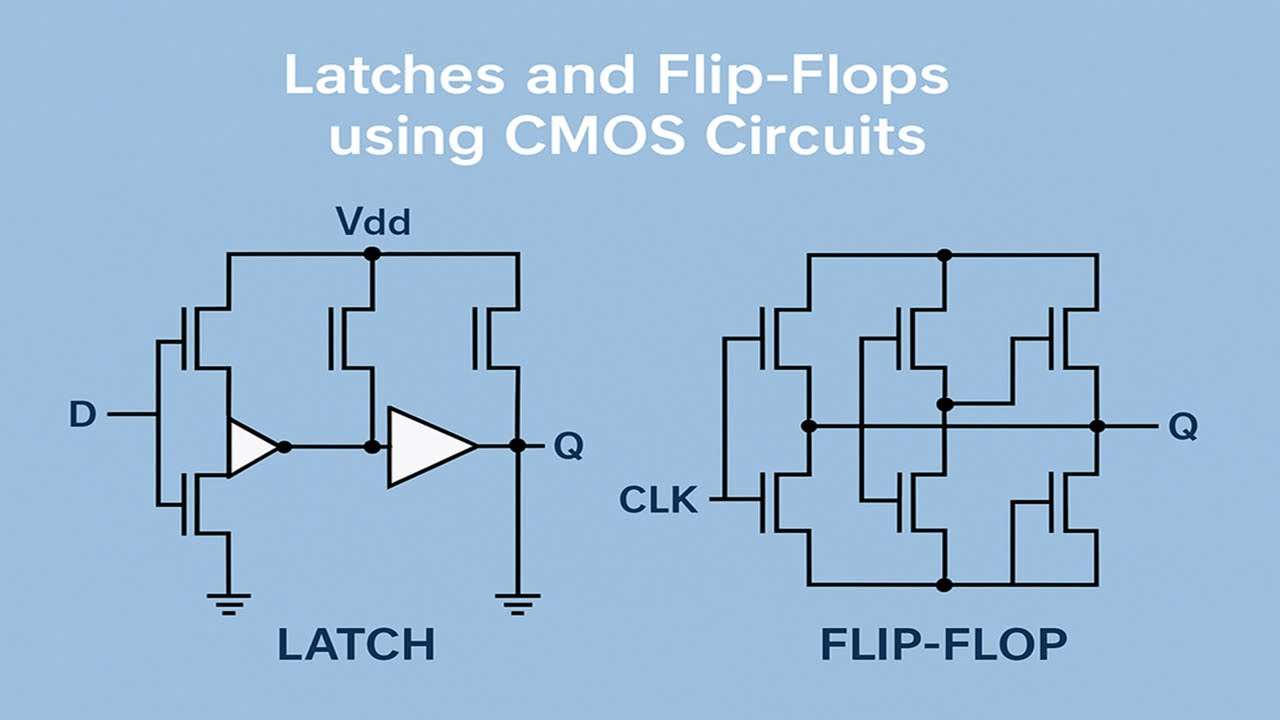 Design of Latches and Flip-Flops using CMOS Circuits | VLSI Design Tutorial