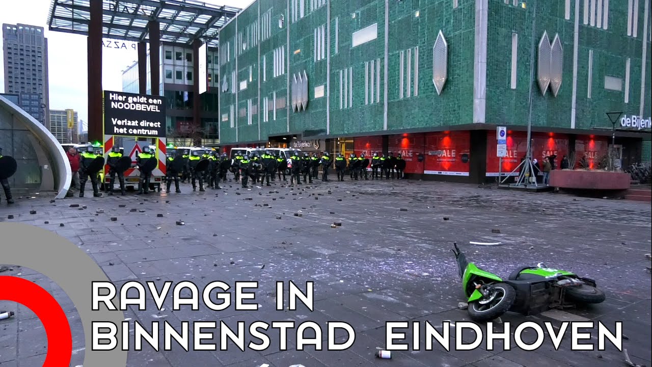 Demonstratie in binnenstad Eindhoven loopt uit de hand.