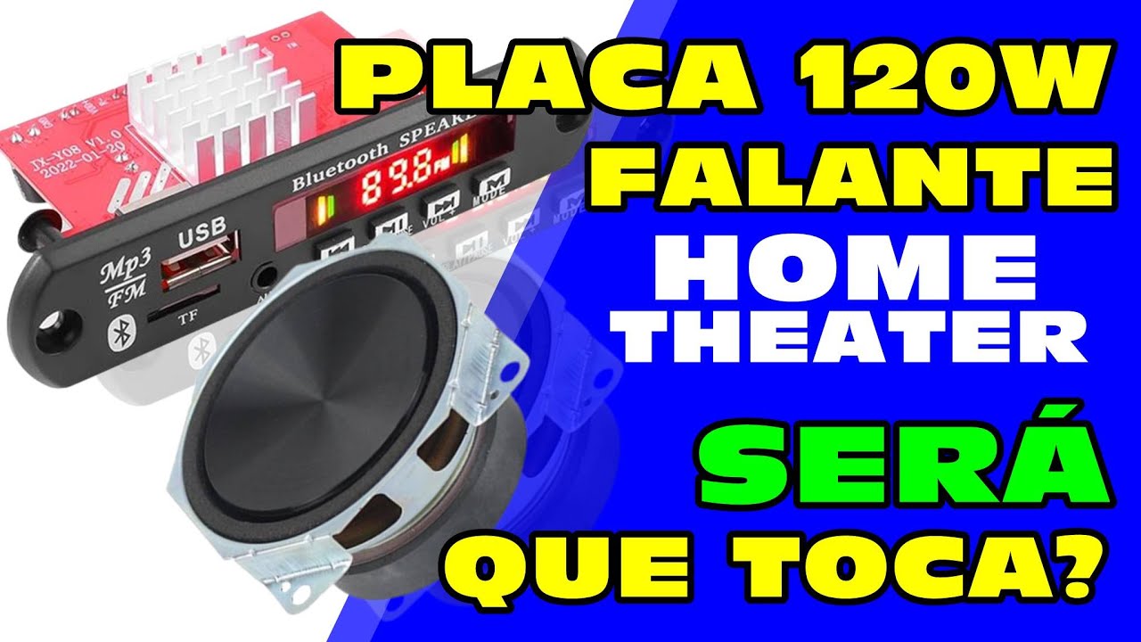 [NA PRÁTICA] Ligando falante de home theater na placa decodificadora amplificada 120w