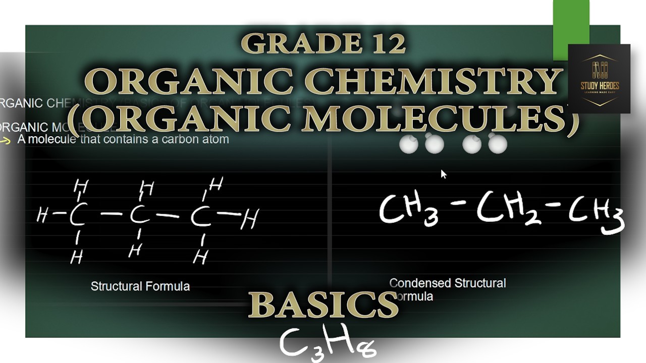 Organic Chemistry Grade 12 | Alkanes, Alkenes, Alkynes & Naming Explained