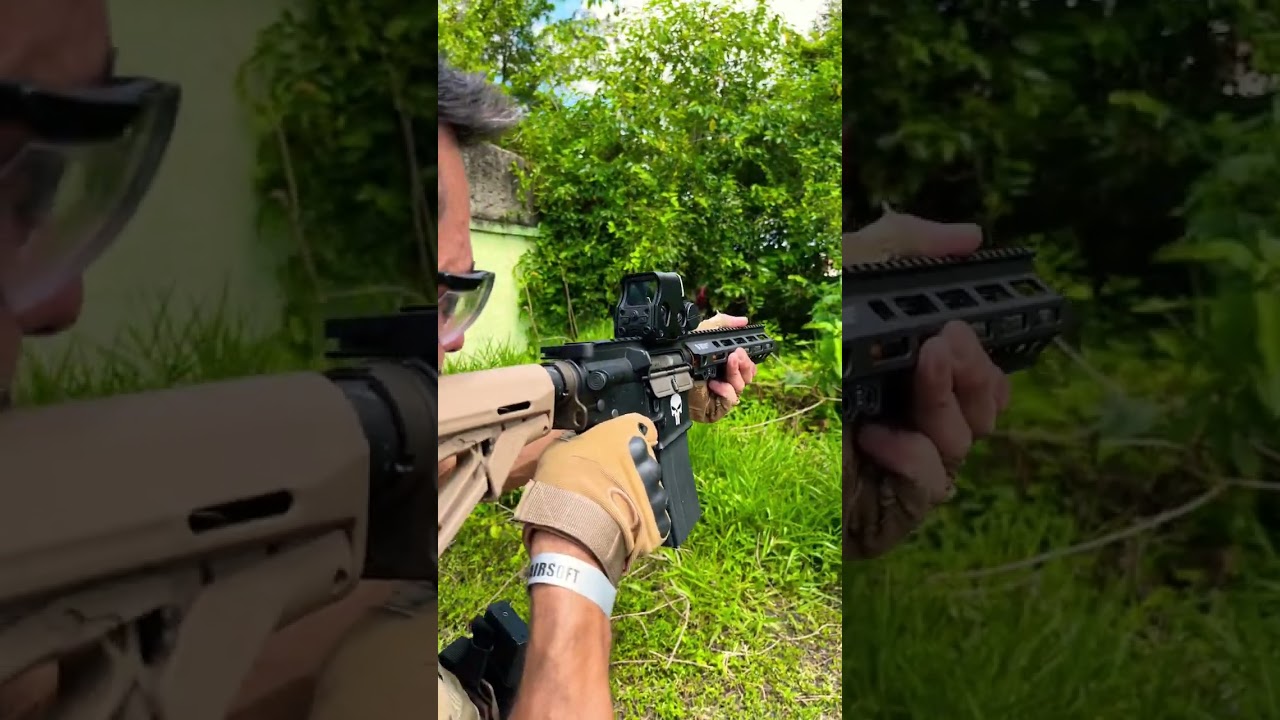 A realidade de uma airsoft a g&aacute;s disparando igual a real
