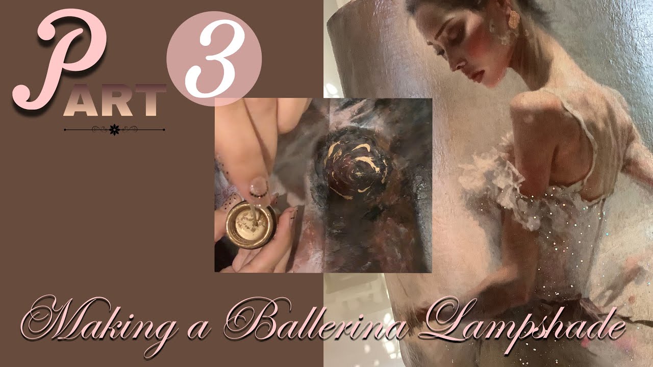 PART 3 ☝🏼✌🏼 Making of a Ballerina 🩰 Lampshade 🛋️ MOD PODGE #DURACLEAR #homedecor #ballet