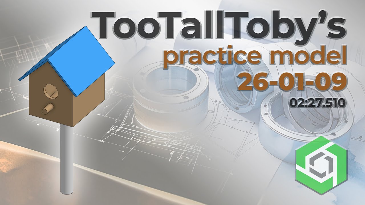 Onshape Speedmodeling Too Tall Toby Practice Model 26-01-09 - first attempt