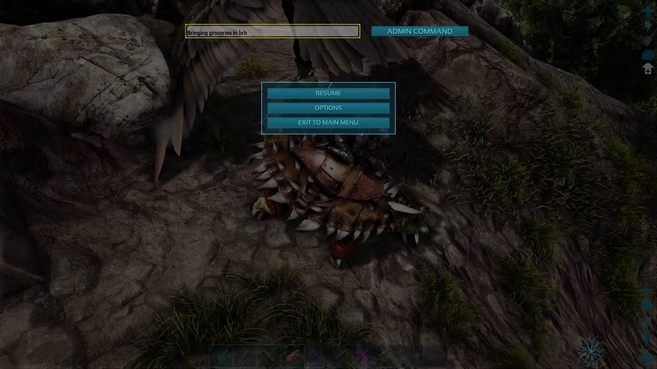 Play through on Ark (updated harvest rates to 1.5)