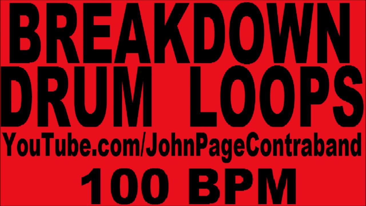Breakdown Drum Track Loops 100 bpm Backing Jam
