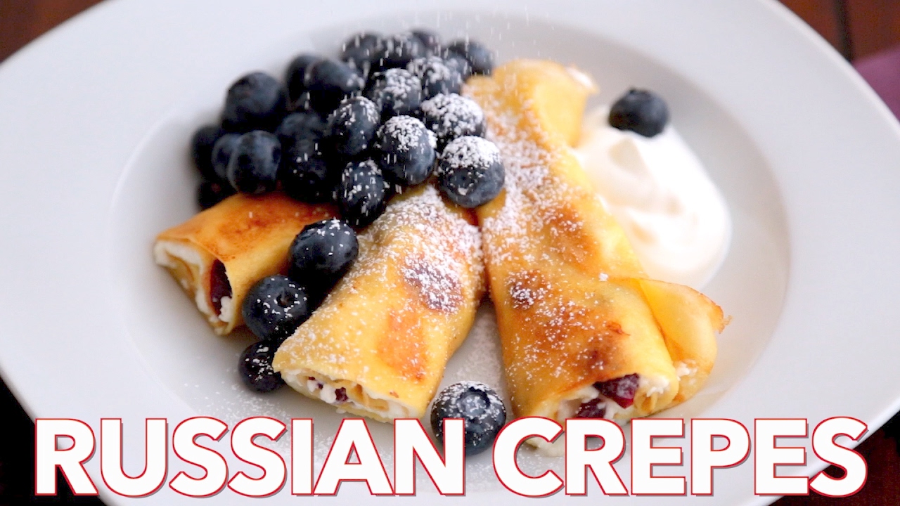 Русские Блинчики с Сыром (Nalesniki) - Кухня Наташи