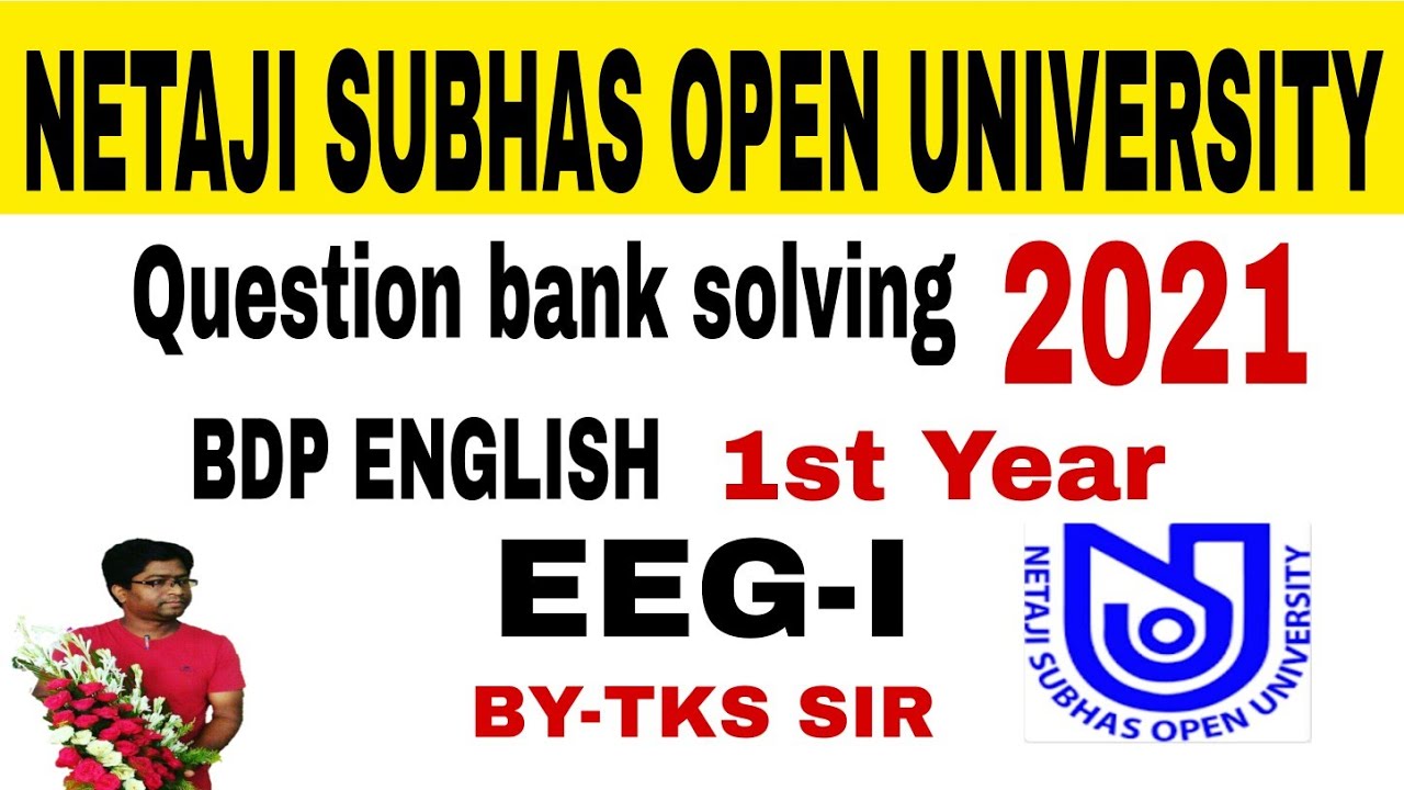 NSOU BDP English Question Bank solve. Paper- EEG- 01 BDP Examination 2021 | TKS Sir