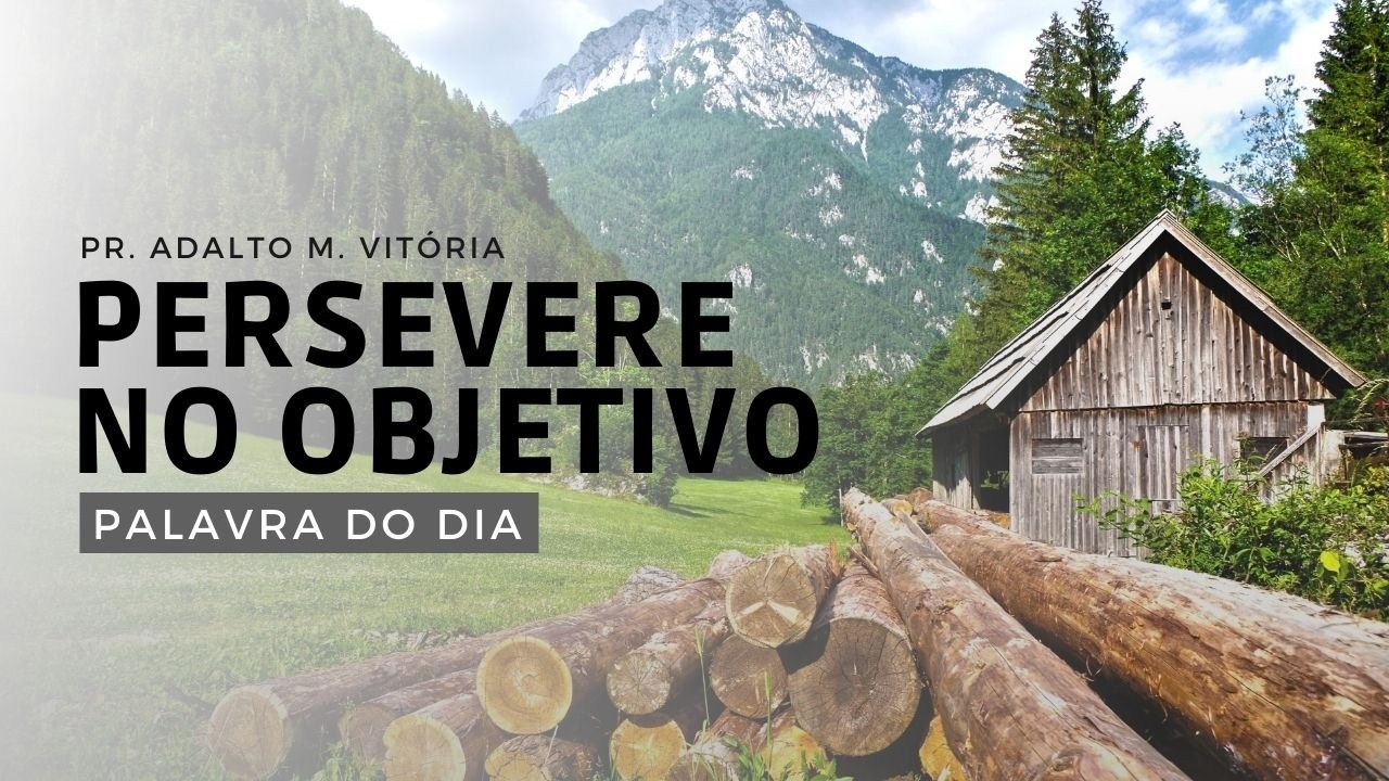 PERSEVERE NO OBJETIVO - Palavra do Dia