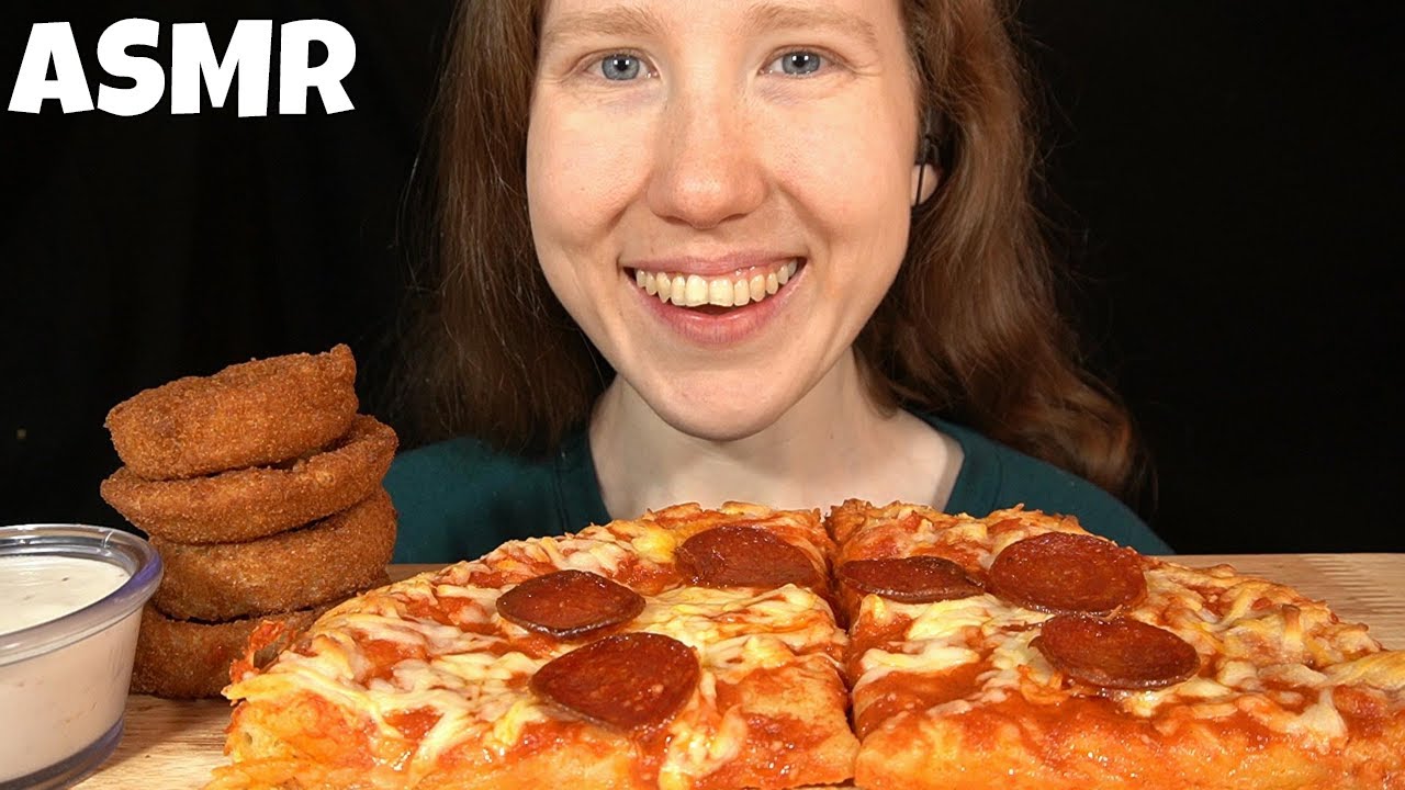 ASMR PEPPERONI PIZZA MUKBANG (No Talking) EATING SOUNDS