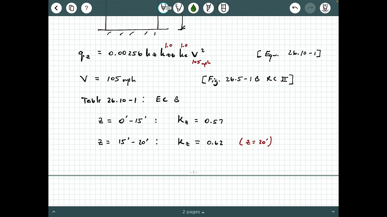 Structural Analysis - Video 18:  Wind Velocity Pressure Example (Ref. ASCE 7-22)
