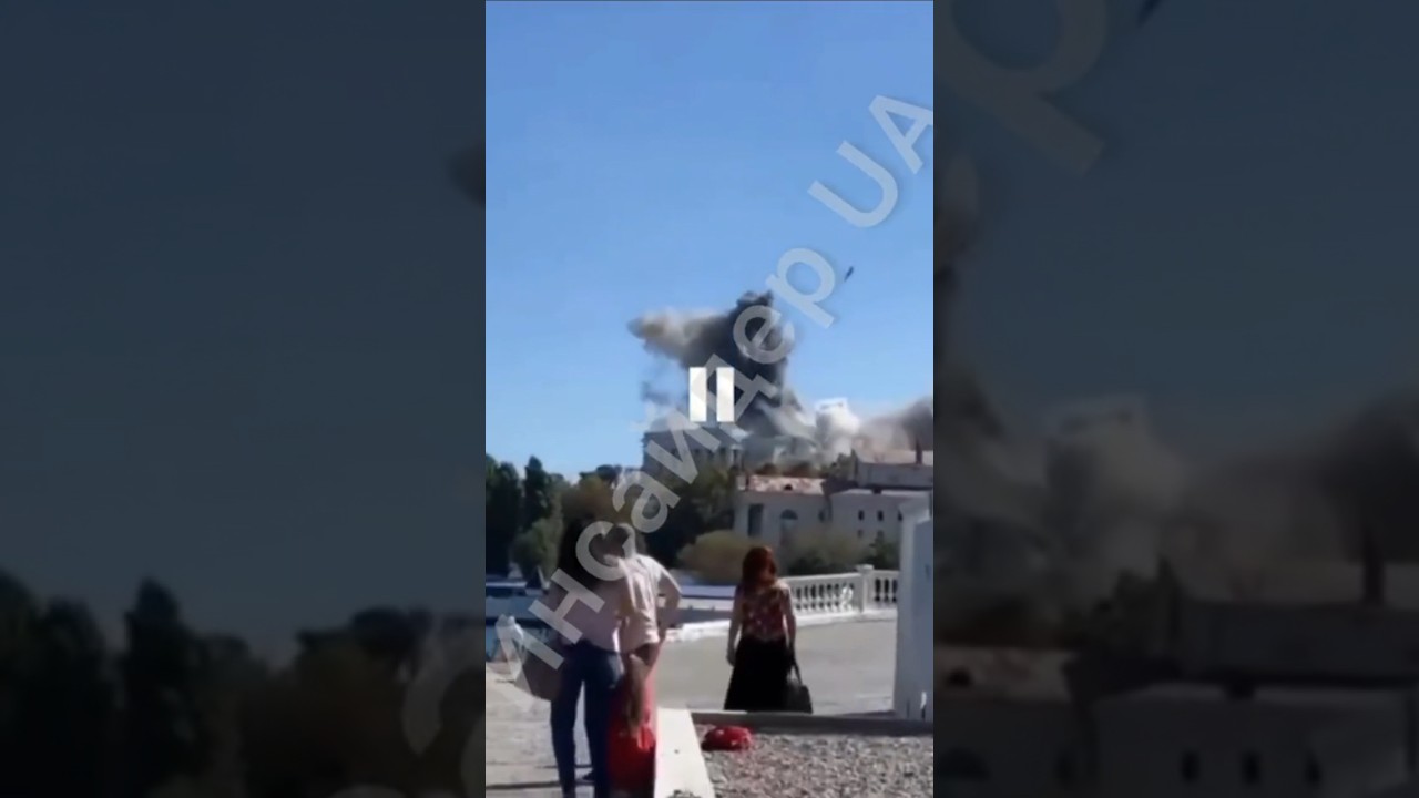 Black Sea Fleet HQ in Sevastopol getting obliterated by Storm Shadows 🇬🇧🤝🏼🇺🇦 #ukraine #war