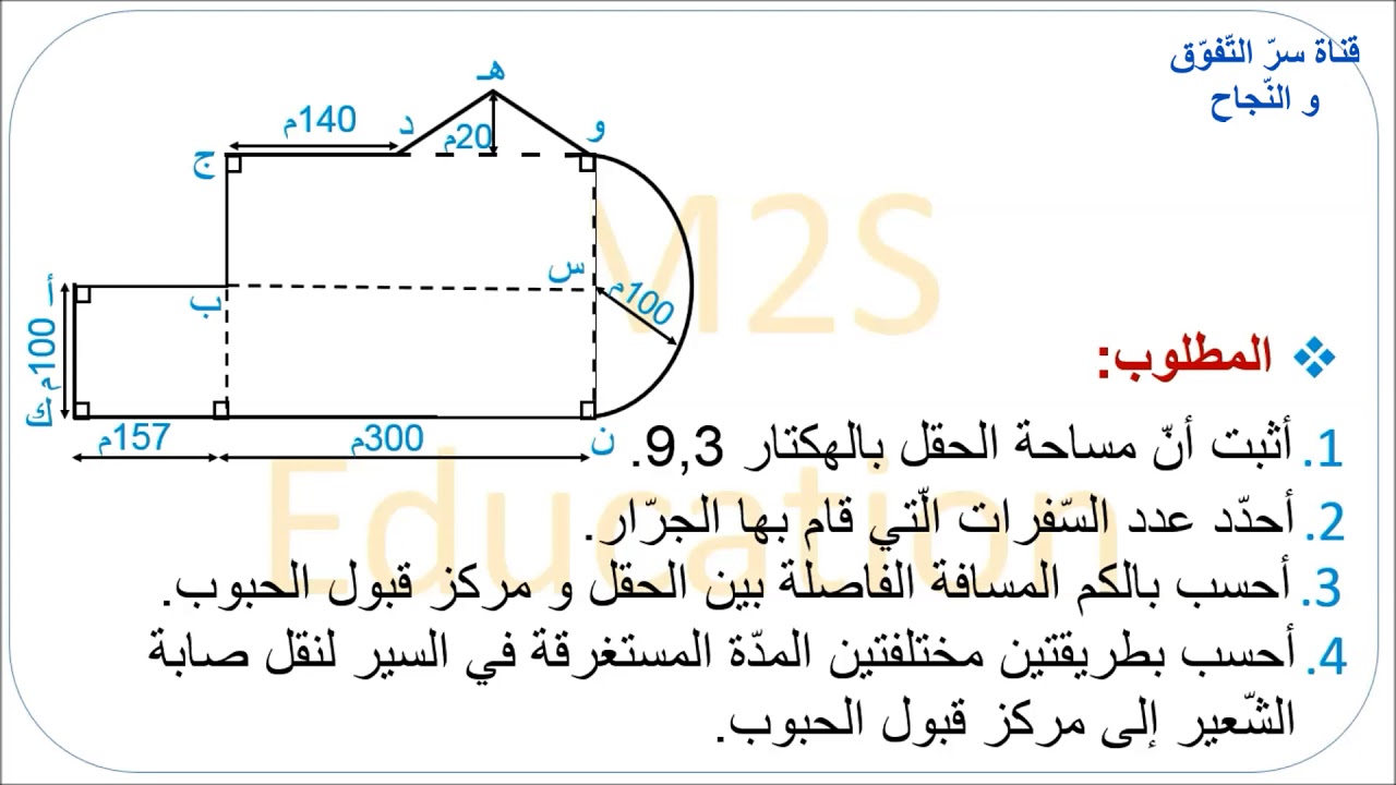 مسألة في الرياضيات سنة سادسة: أوظّف مكتسباتي و أقيّمها