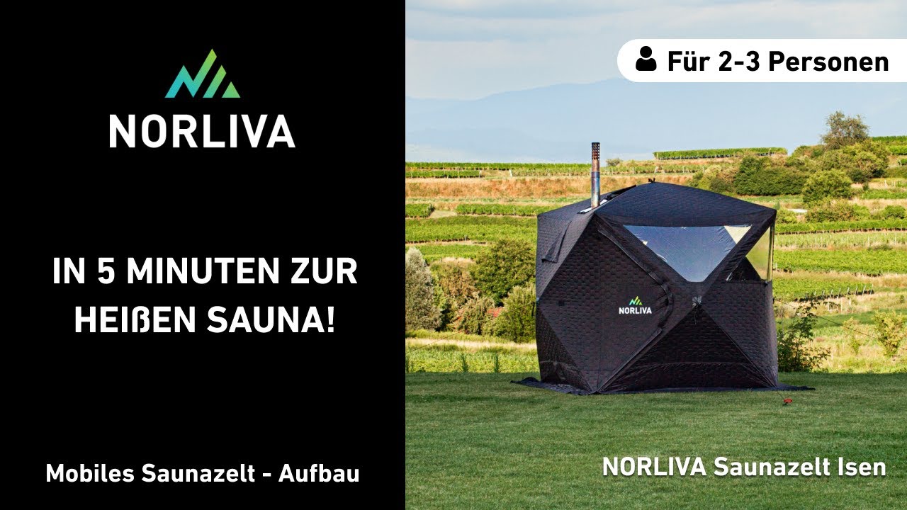 NORLIVA Saunazelt Isen | In unter 5 Minuten aufbauen ⏱️ | Schnell & einfach erklärt