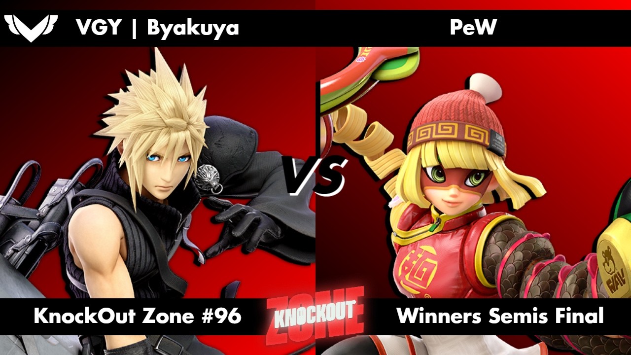KnockOut Zone #96 - SSBU Winners Semis Final - Byakuya (Cloud) vs PeW (Min Min)