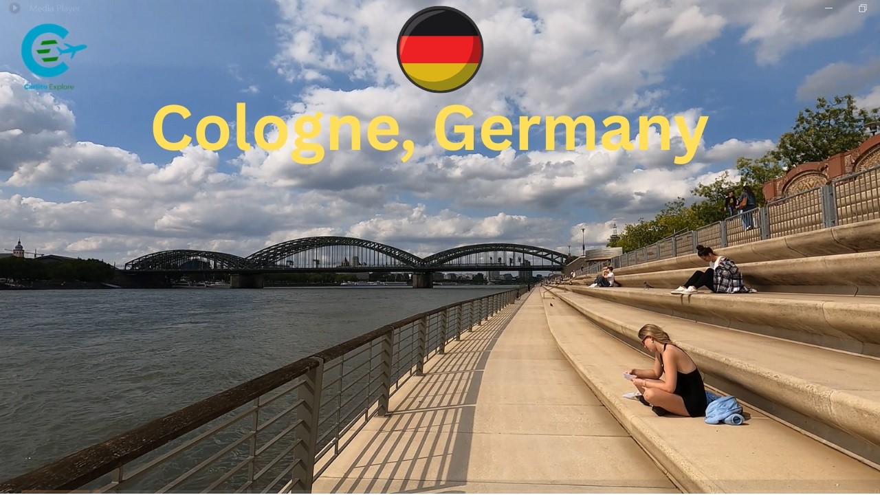 Rhine River  Walking Tour in Cologne, Germany Part#3