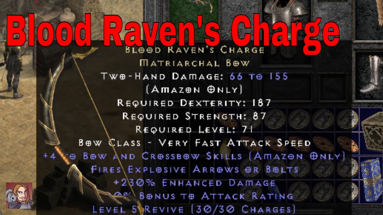 D2R Unique Items - Blood Raven's Charge (Matriarchal Bow)
