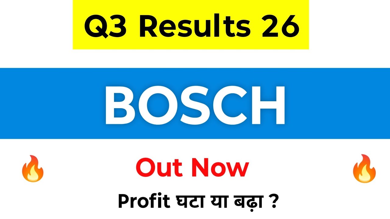 Bosch Q3 Results | Bosch Results Today | Bosch Share Latest News | Bosch Ltd Latest News