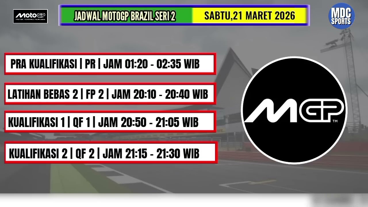 JADWAL MOTOGP BRAZIL SERI KE DUA 2026