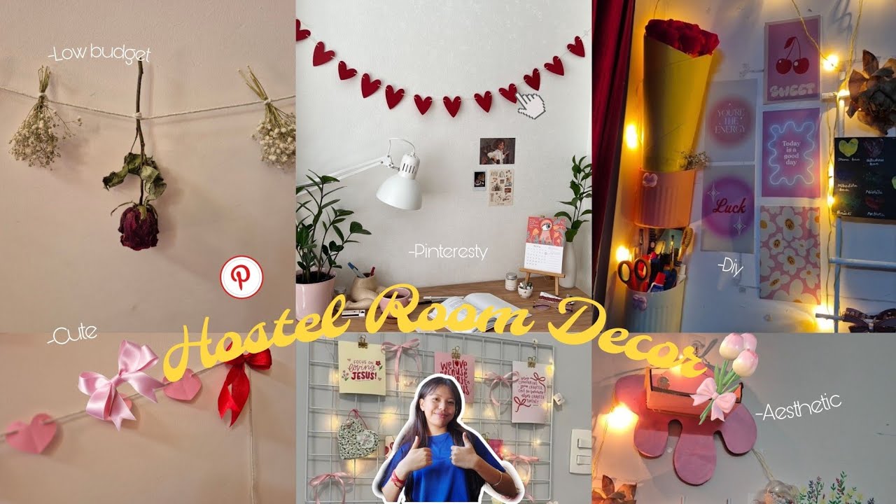 BUDGET FRIENDLY ROOM DECOR 🎀💸 HOSTEL ROOM MAKEOVER JUST UNDER ₹350💫 #diy #roomdecor #pinterest 