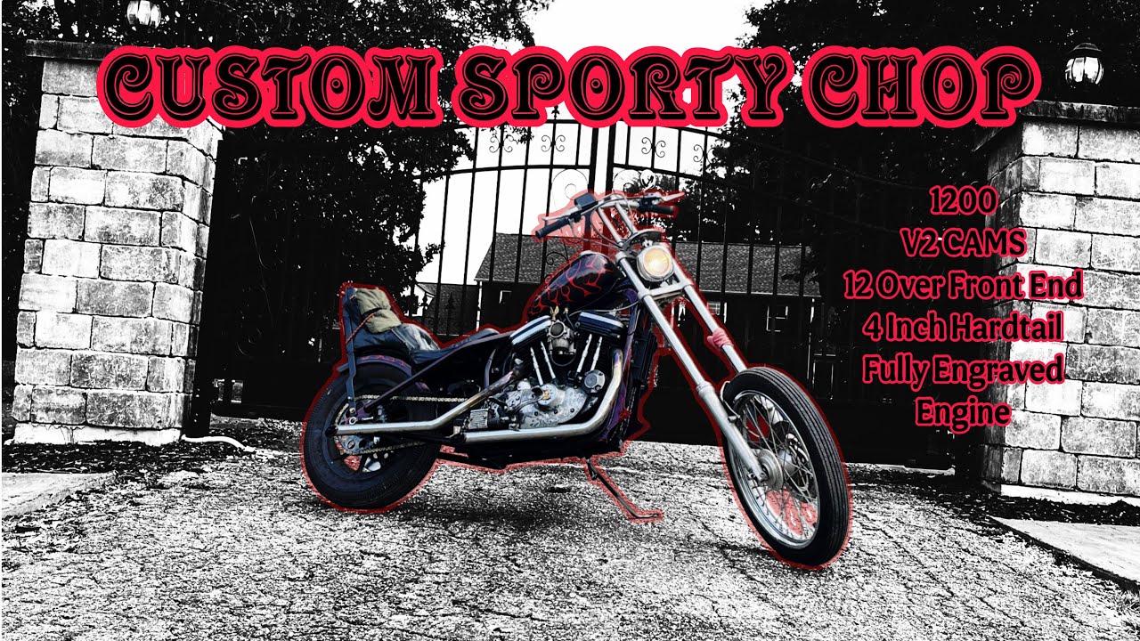 Безумный бюджетный Sportster Chopper! Шоу и езда! — The Swim Shop Garage