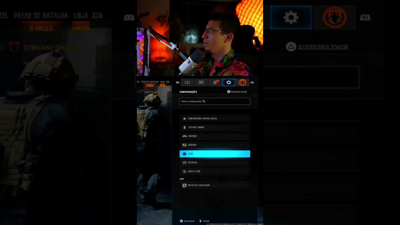 Crédito: BICHAOGAMERA melhor Configuração de áudio para escutar os passos no warzone!! 