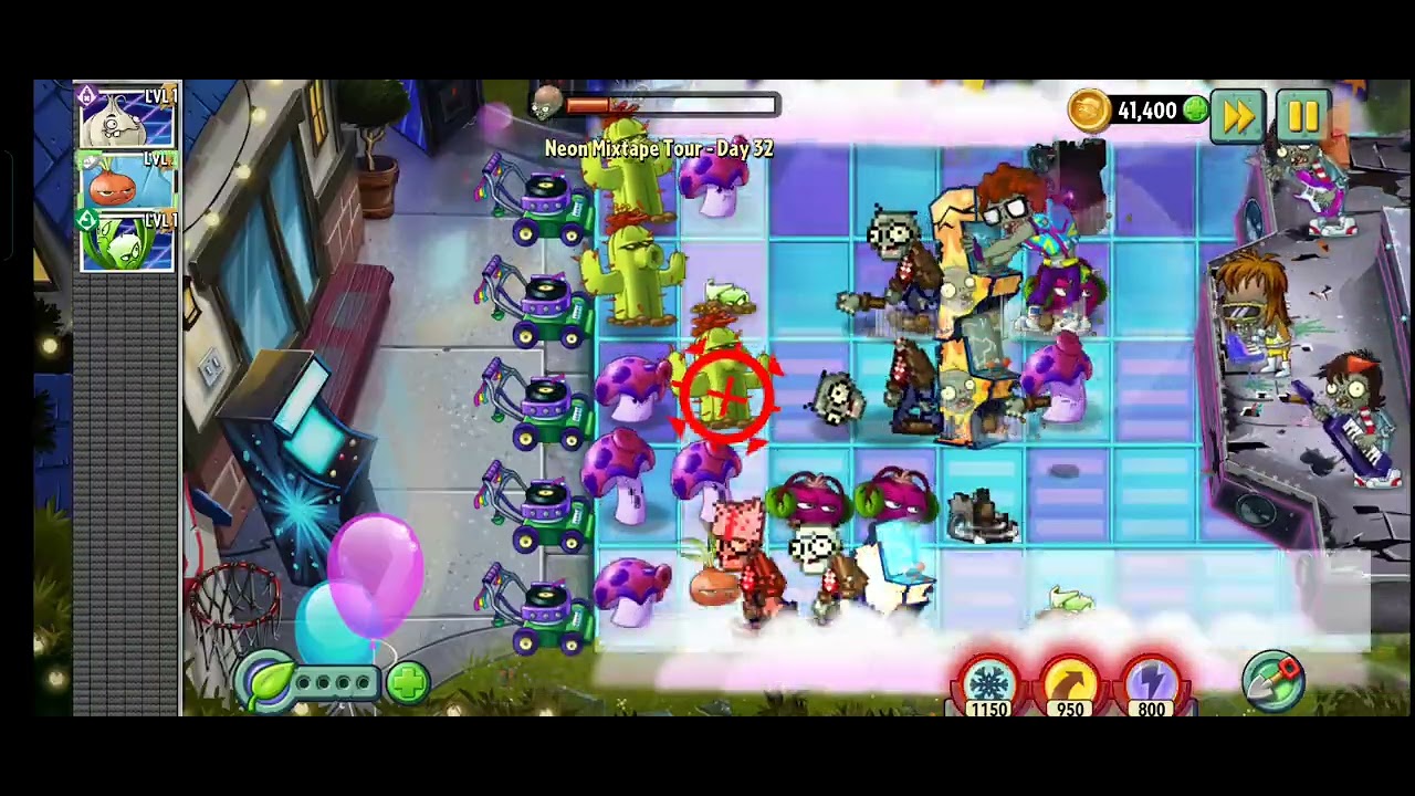 Plants Vs zombies 2 | Neon Mixtape Tour Day 32 | Beat Dr.zomboss it is very hard 🥵