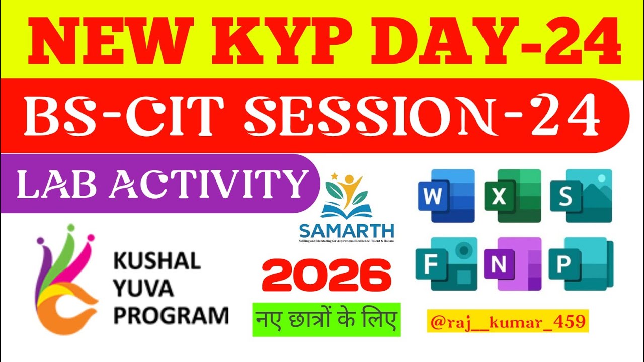 KYP BS-CIT- 24 LAB ACTIVITY || CIT DAY-24 LAB ACTIVITY || CIT SESSION-24 LAB ACTIVITY || KYP DAY -24